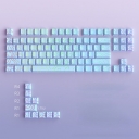 Contour Line Blue 87+10 Keys PBT Doubleshot Side Legends Keycaps Set Cherry Profile for Cherry MX Keyboard